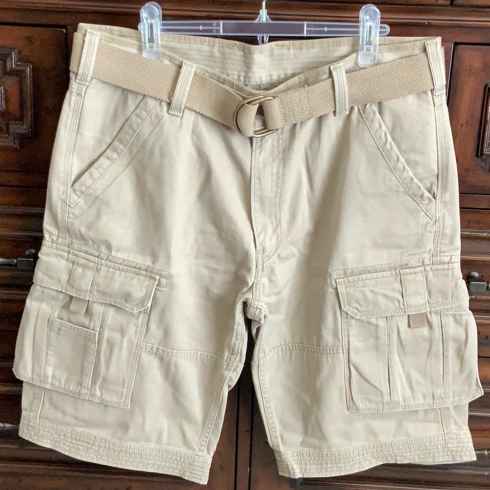 SOLD - Levi’s Cargo Shorts with Woven Belt, Size 34